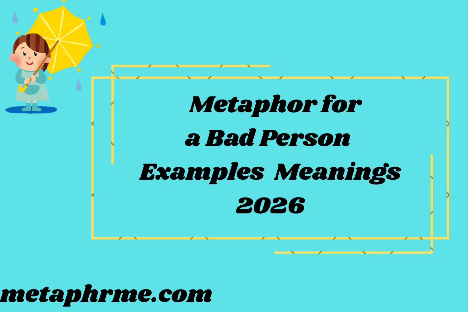 Metaphor for a Bad Person2026